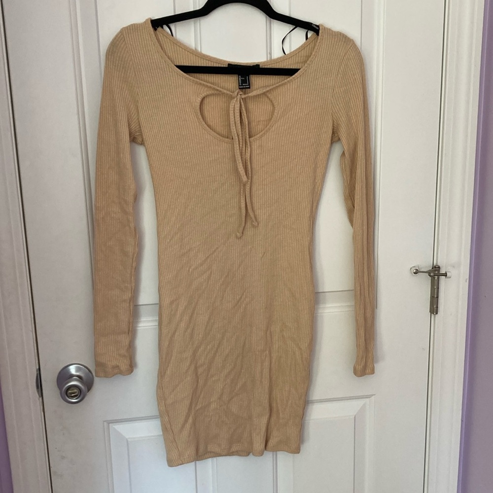 Forever 21 tight fit tan dress